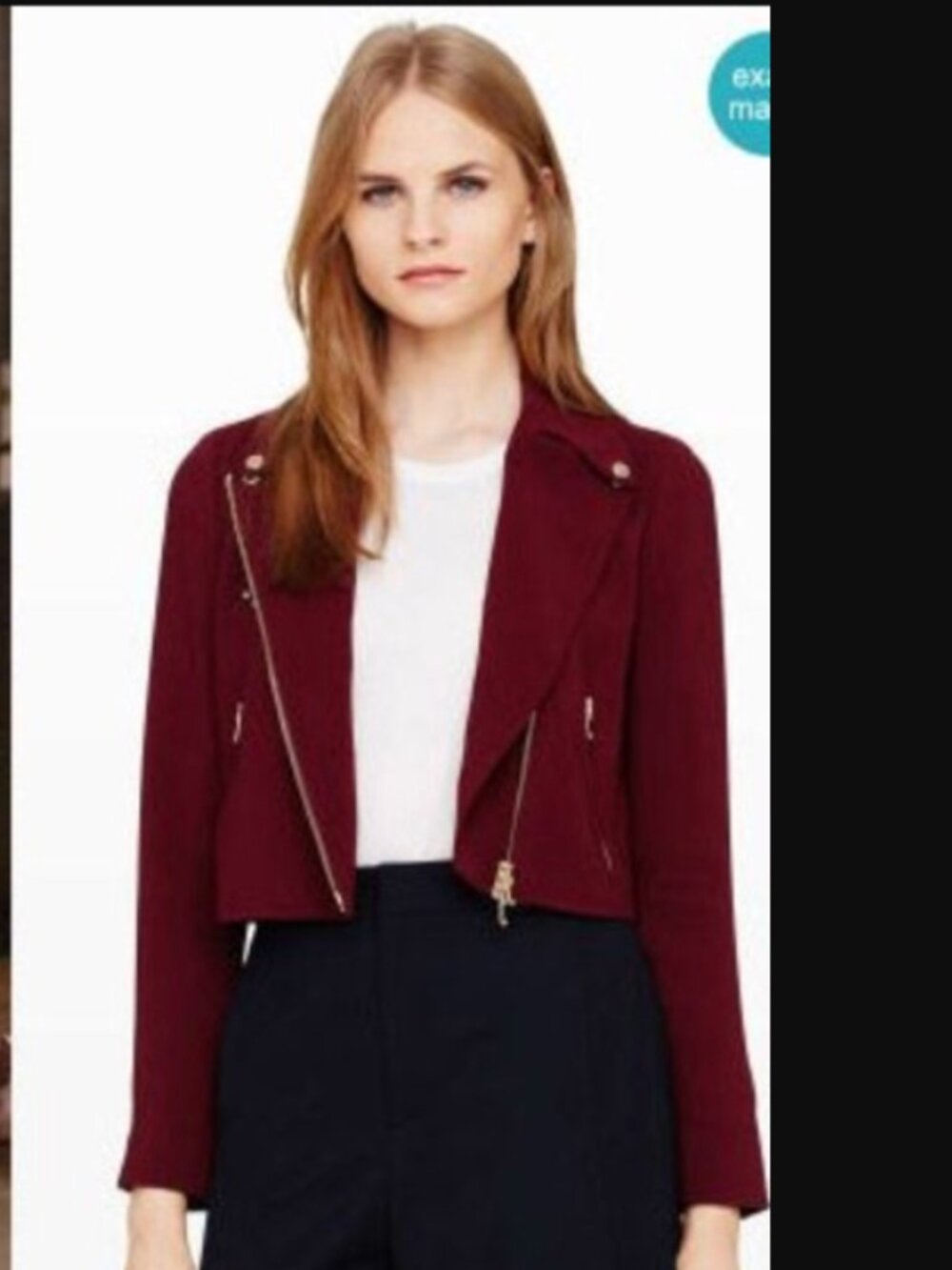Club Monaco Lee Moto Jacket Red - M